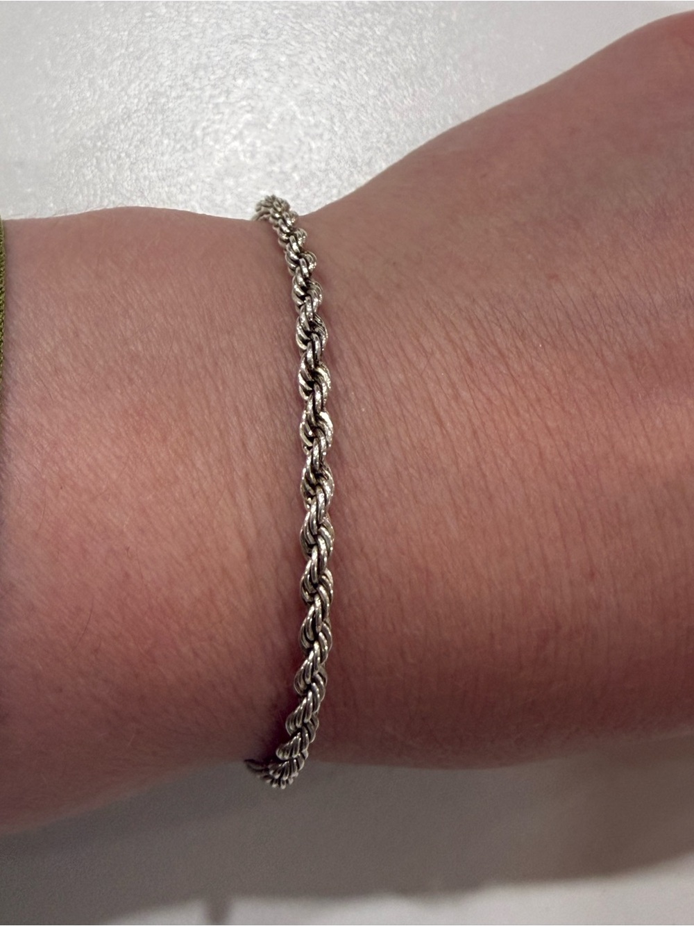 IBB 925 Sterling Silver Rope Chain Bracelet 8” 6g